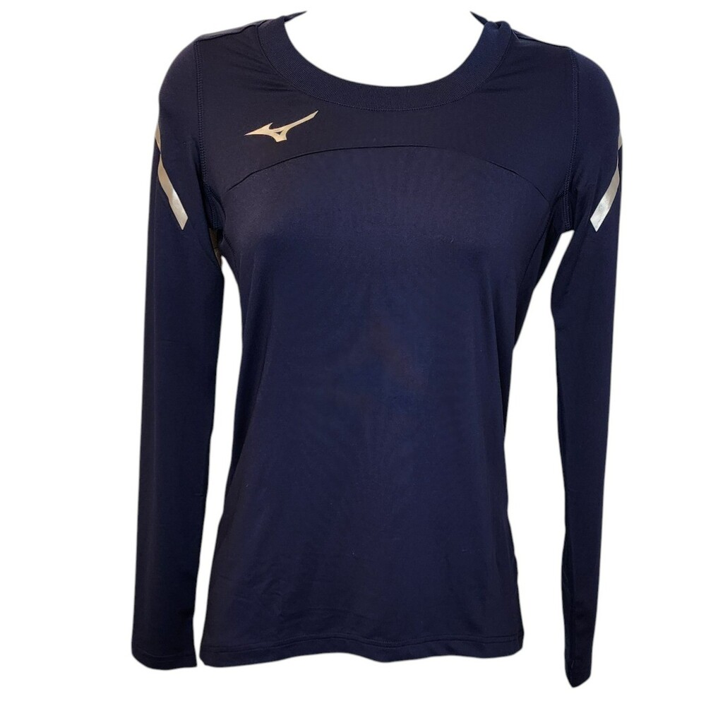 Mizuno Techno VII Womens XL Navy Blue Volleyball Jersey Long Sleeve 440681 NWT